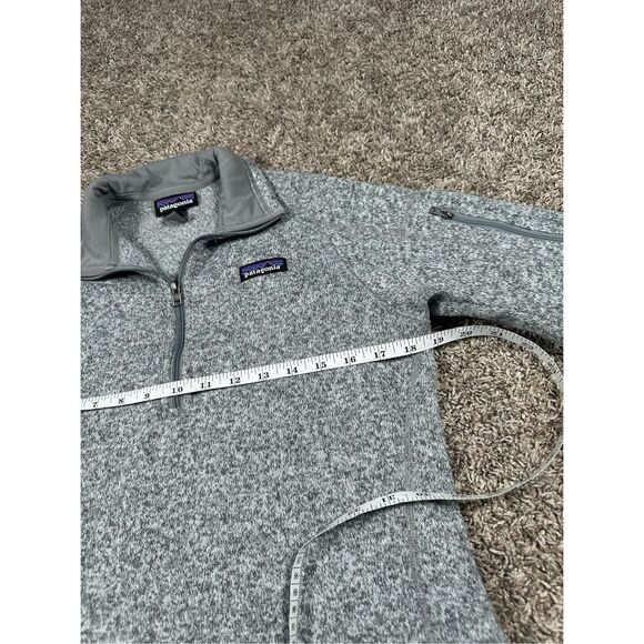Patagonia Women’s M Better Sweater 1/4-Zip Fleece Pullover Sweatshirt Gray - Picture 9 of 11
